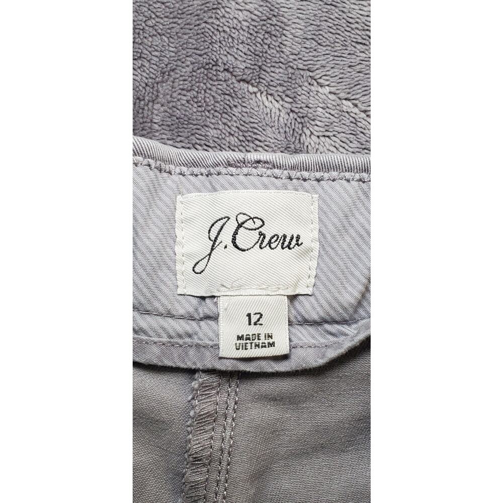 J. Crew Women's Size 12 Stretch Chino Shorts Gray H5806 Beach Resort C28-55 - Picture 4 of 9